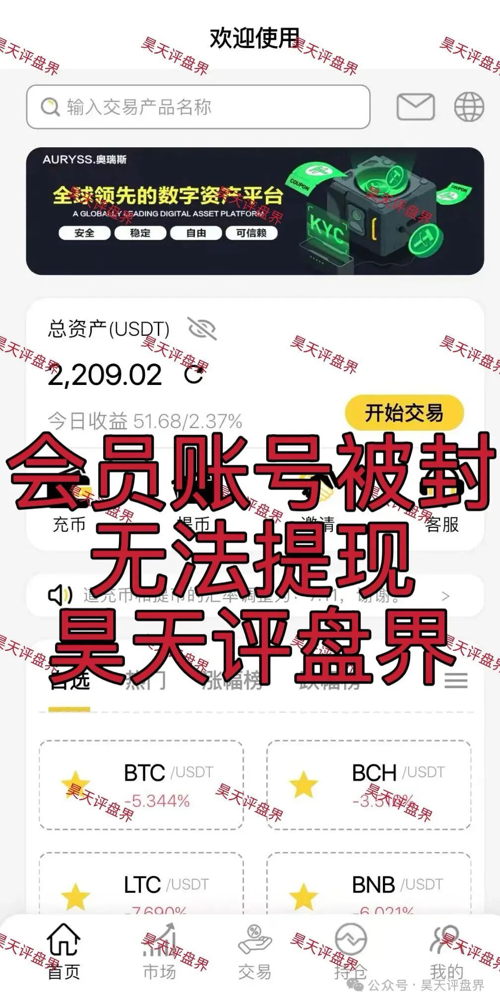 奥瑞斯交易所（智言团队）合约跟单类资金盘骗局，老卓改名老陆又来割韭菜了，已经开始单割，高度预警，即将崩盘跑路！—昊天评盘界-一洼田