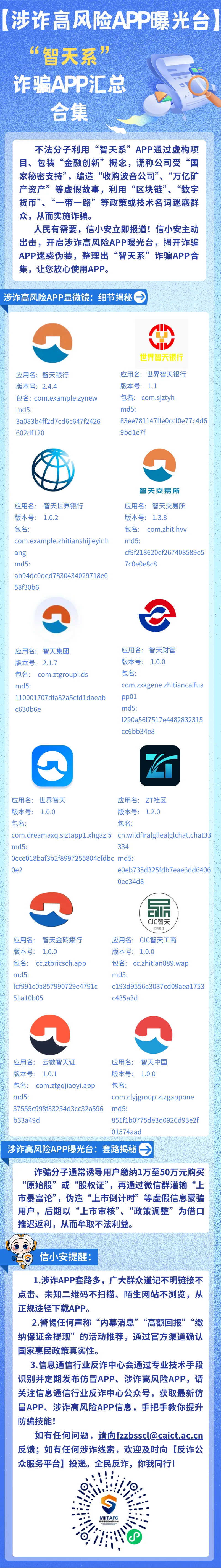 工信部反诈专班:“智天系”诈骗App合集!智天交易所、智天银行、智天集团等都是诈骗!-一洼田