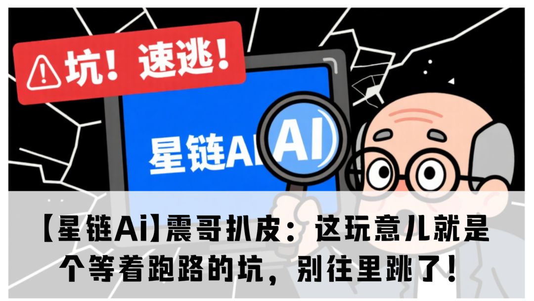 【星链Ai】震哥扒皮：这玩意儿就是个等着跑路的坑，别往里跳了！-一洼田