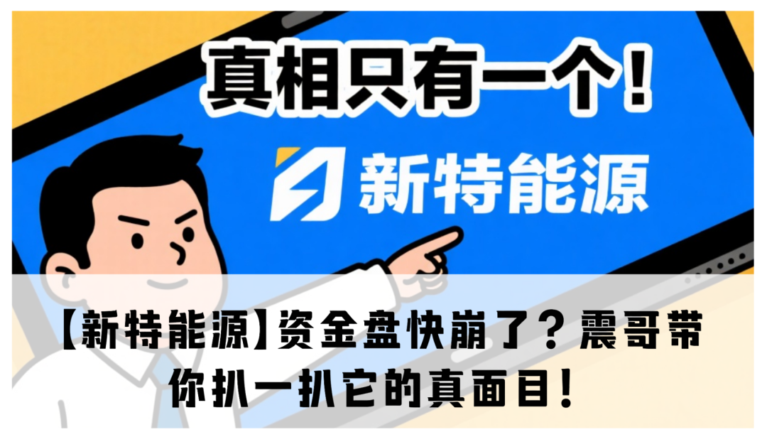【新特能源】资金盘快崩了？震哥带你扒一扒它的真面目！-一洼田