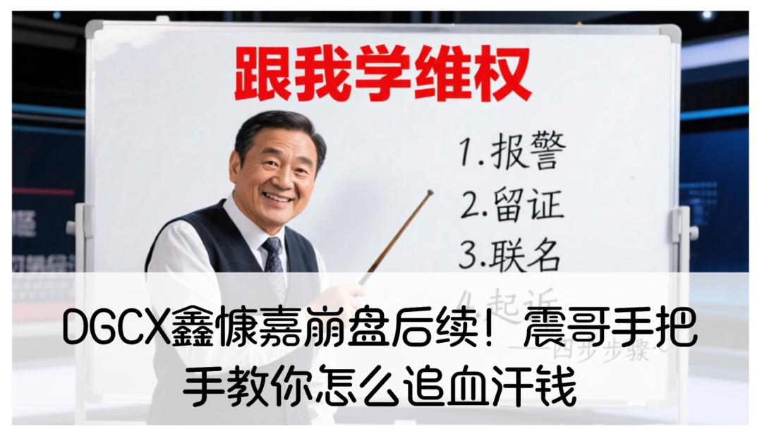 DGCX鑫慷嘉崩盘后续!手把手教你怎么追血汗钱-一洼田