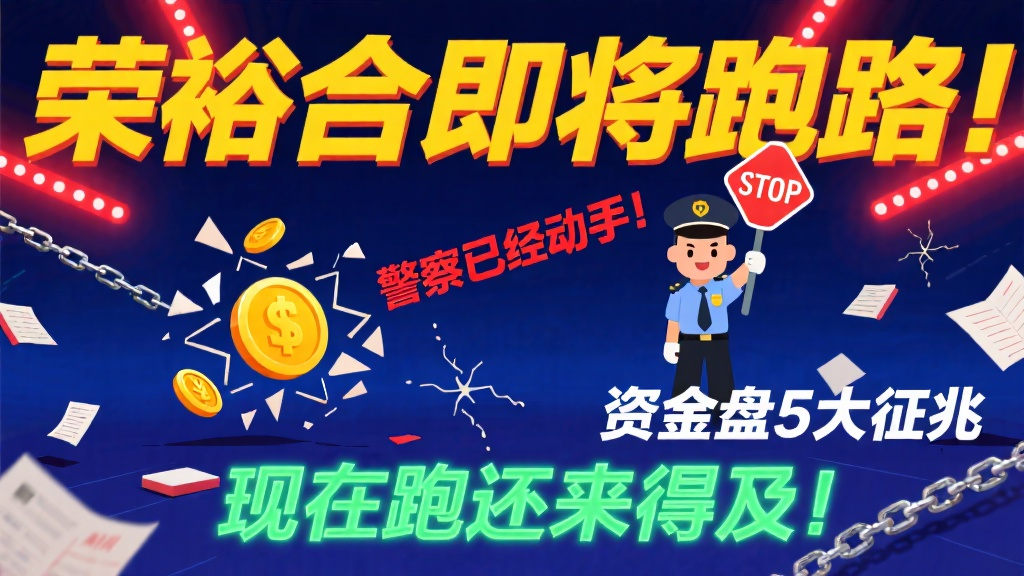 荣裕合即将跑路！警察已经动手！资金盘5大征兆，现在跑还来得及！-一洼田