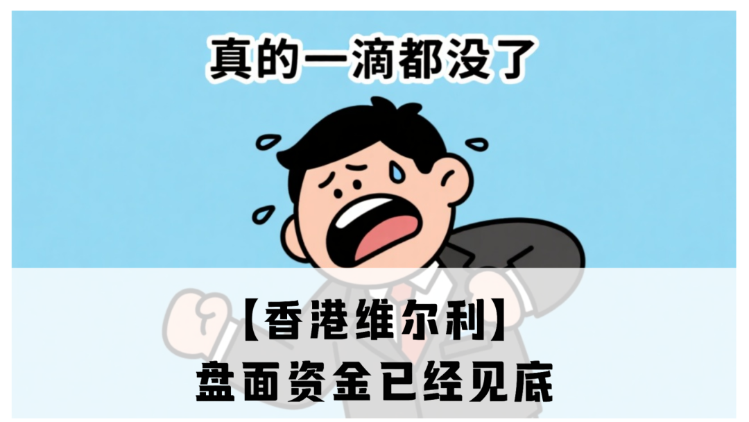 【香港维尔利】盘面资金已经见底，下一步不是大量单割就是崩盘-一洼田