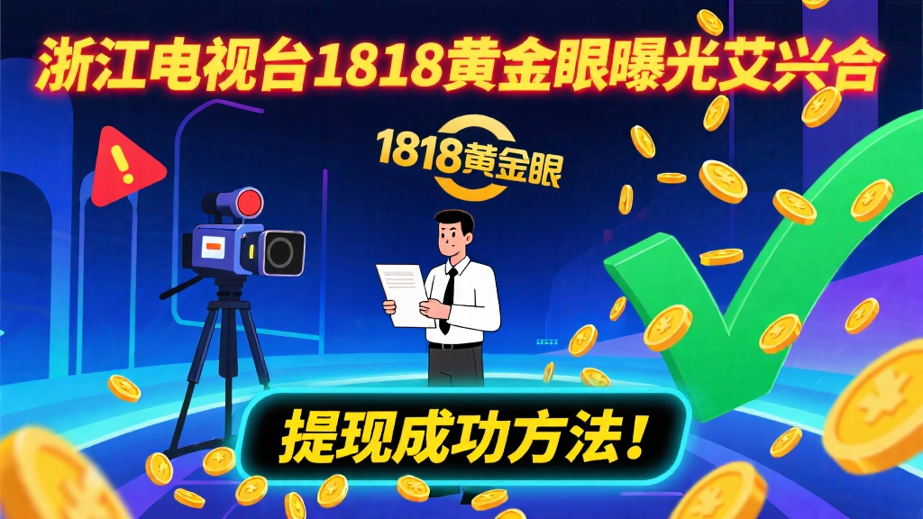 浙江电视台1818黄金眼曝光艾兴合，结尾有提现成功方法！-一洼田