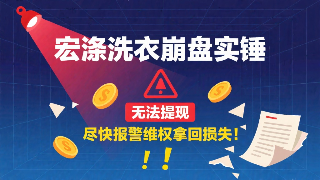 宏涤洗衣崩盘实锤,无法提现,尽快报警维权拿回损失!-一洼田