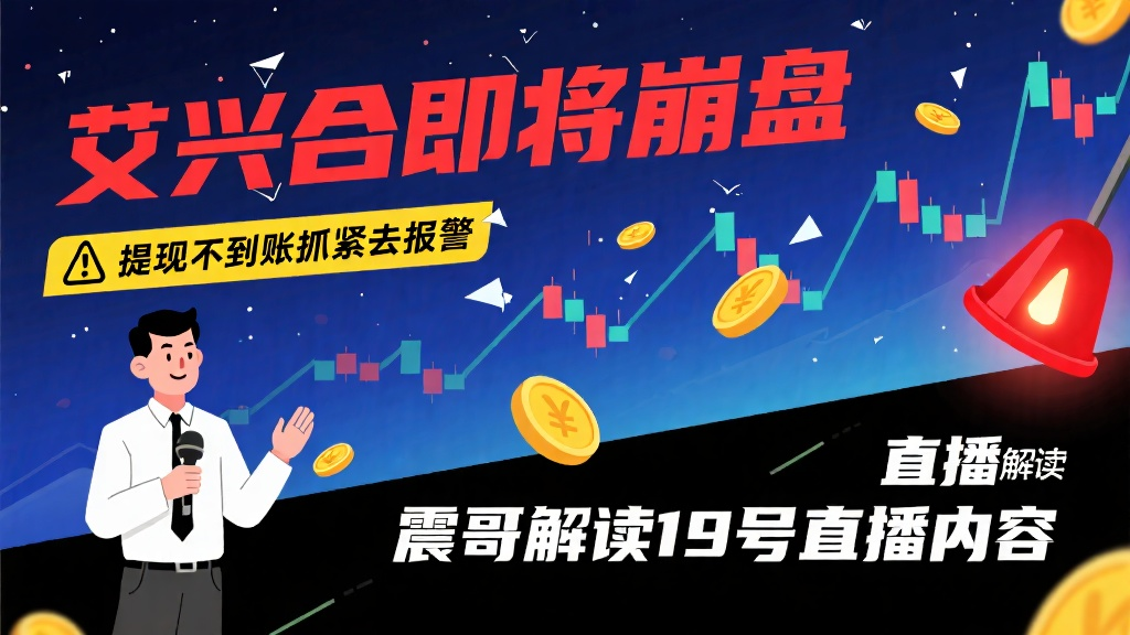 艾兴合即将崩盘，提现不到账抓紧去报警，解读19号直播内容-一洼田
