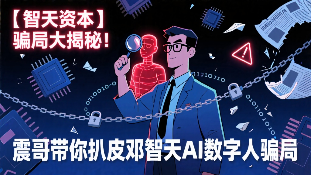 【智天资本】骗局大揭秘!带你扒皮邓智天AI数字人骗局-一洼田