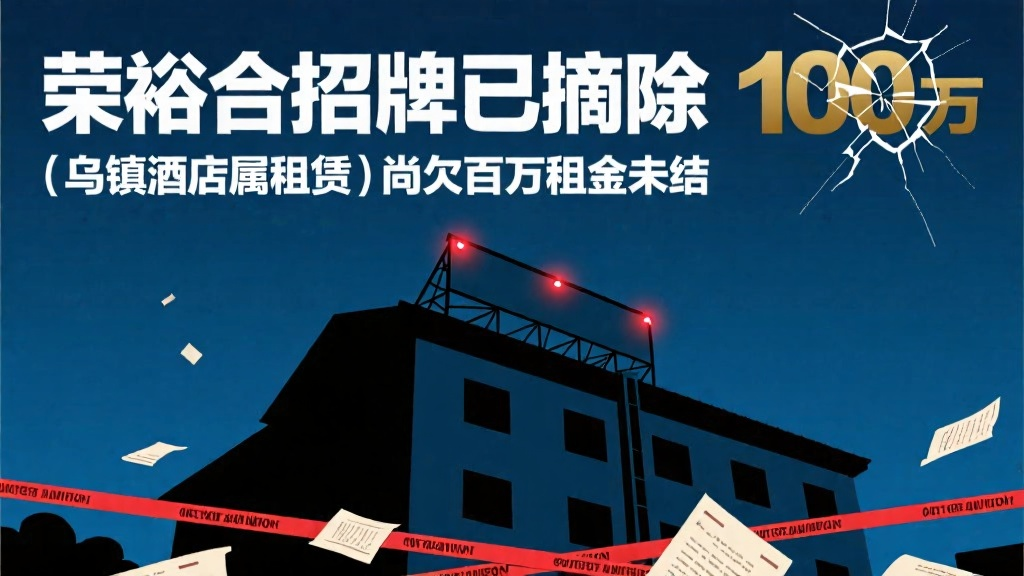 荣裕合总部招牌已经摘掉，乌镇酒店是租赁，还欠100万租金未给-一洼田