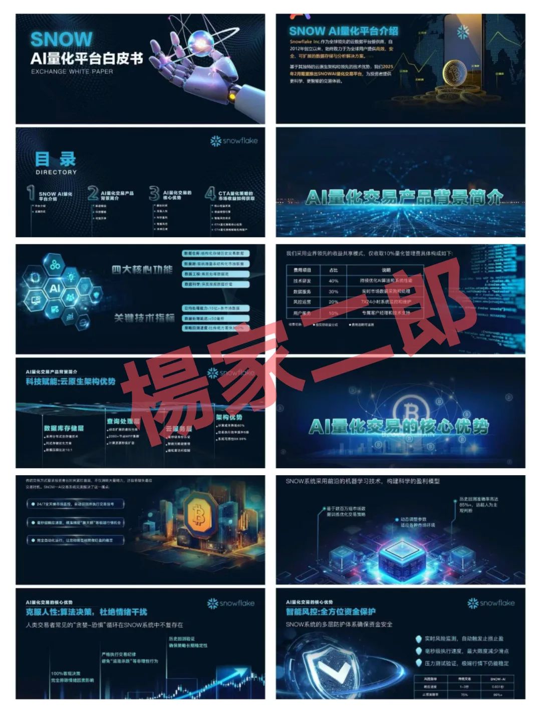 “SNOW量化ai”又一个类似“鑫慷嘉”的跟单类资金盘骗局,正在悄悄疯狂收割!-一洼田