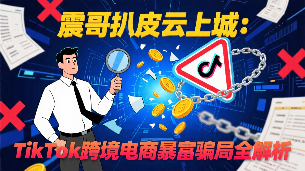 扒皮云上城:TikTok跨境电商的暴富骗局全解析-一洼田