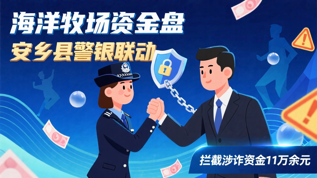 海洋牧场资金盘,安乡县警银联动,成功拦截涉诈资金11万余元-一洼田