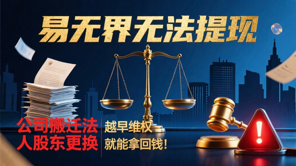 易无界无法提现，公司搬迁法人股东更换，越早维权就能拿回钱！-一洼田