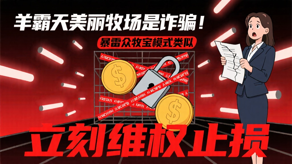 羊霸天美丽牧场是诈骗，和暴雷的众牧宝模式类似，立刻维权止损-一洼田