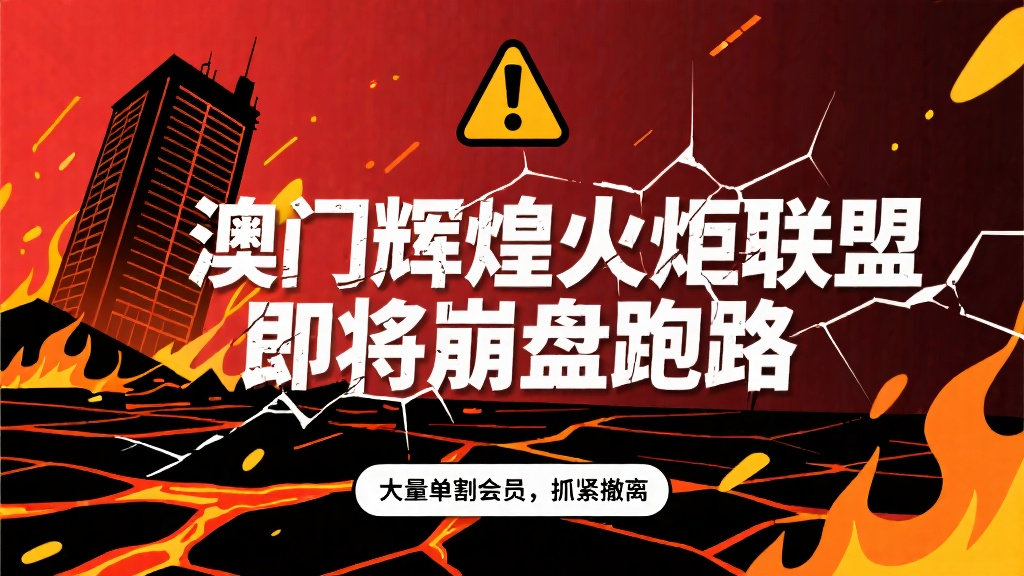澳门辉煌火炬联盟即将崩盘跑路,大量单割会员,抓紧撤离-一洼田