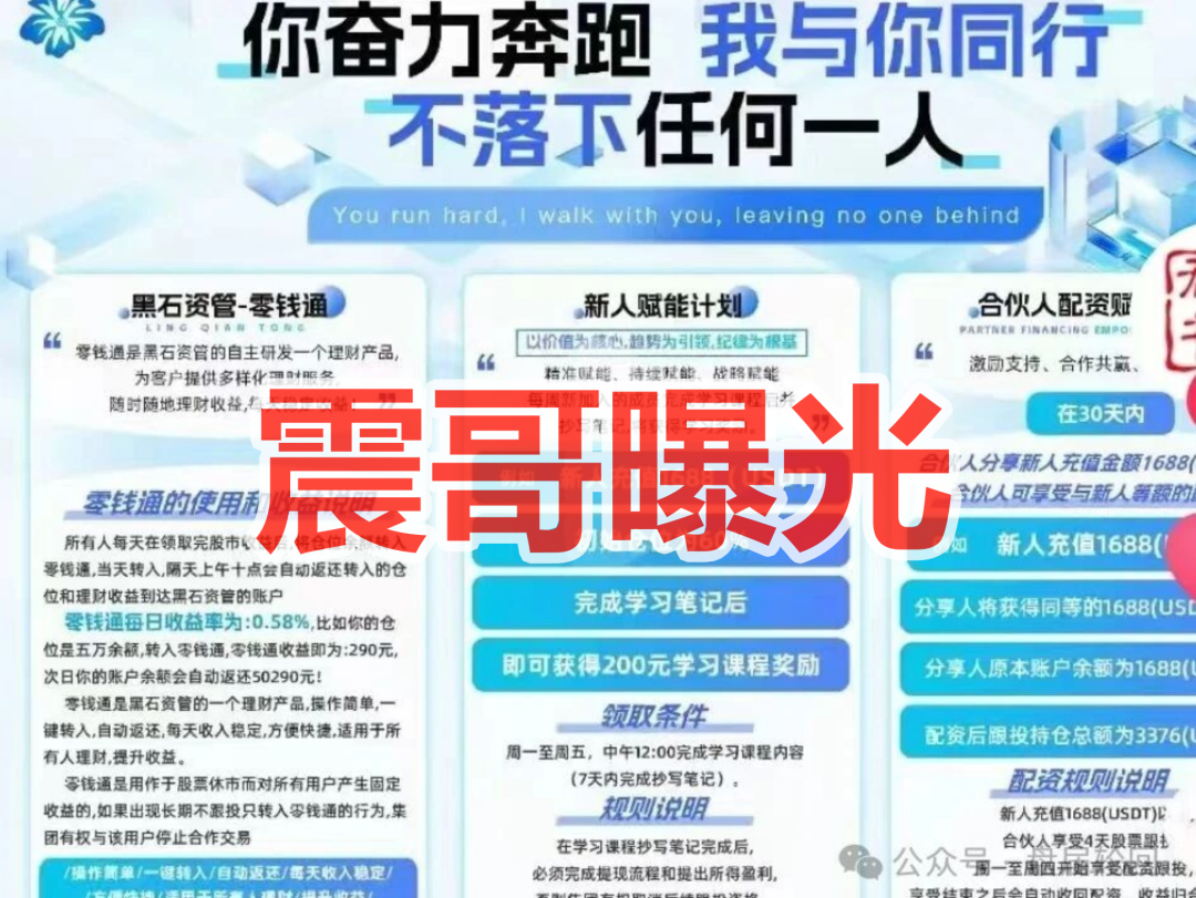 黑石资管(兰馨集团)资金盘骗局,假冒正规公司,即将崩盘-一洼田