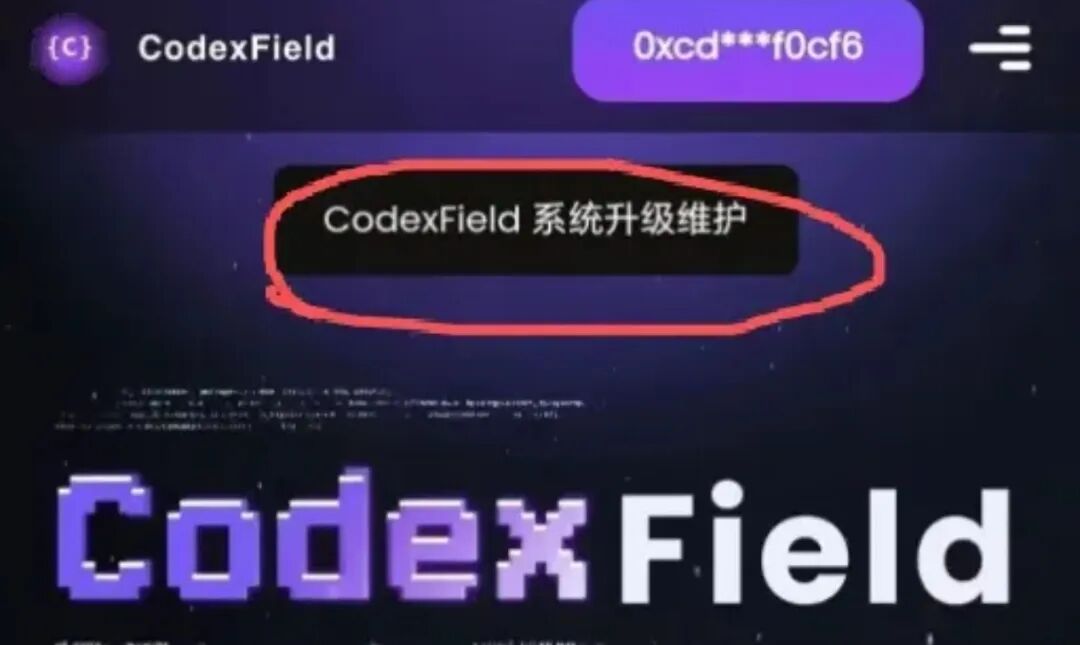 彻底崩盘!Codexfield暂停提现 + 强制锁仓,评论区都在骂,这场暴富梦该醒了-一洼田