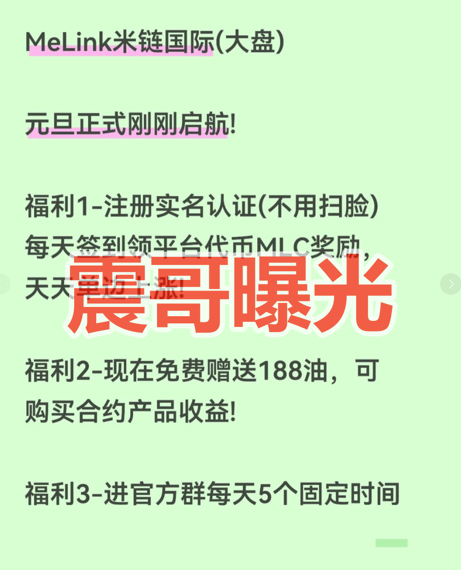 米链国际Melink是资金盘骗局,快割杀猪盘,看见远离-一洼田