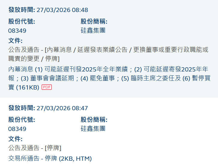 运鸿硅鑫集团李玉保涉嫌犯罪被调查，公司停牌！-一洼田