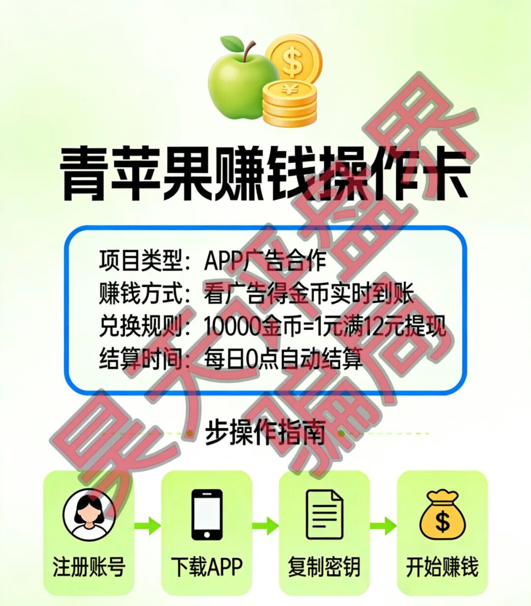 青苹果(金苹果)刷广告给分红的资金盘骗局,高度预警,即将崩盘跑路!—昊天评盘界-一洼田