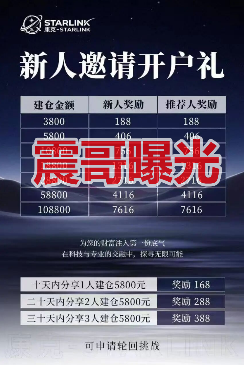 康克-STARLNK是资金盘骗局,快割盘口公司所开,看见远离-一洼田